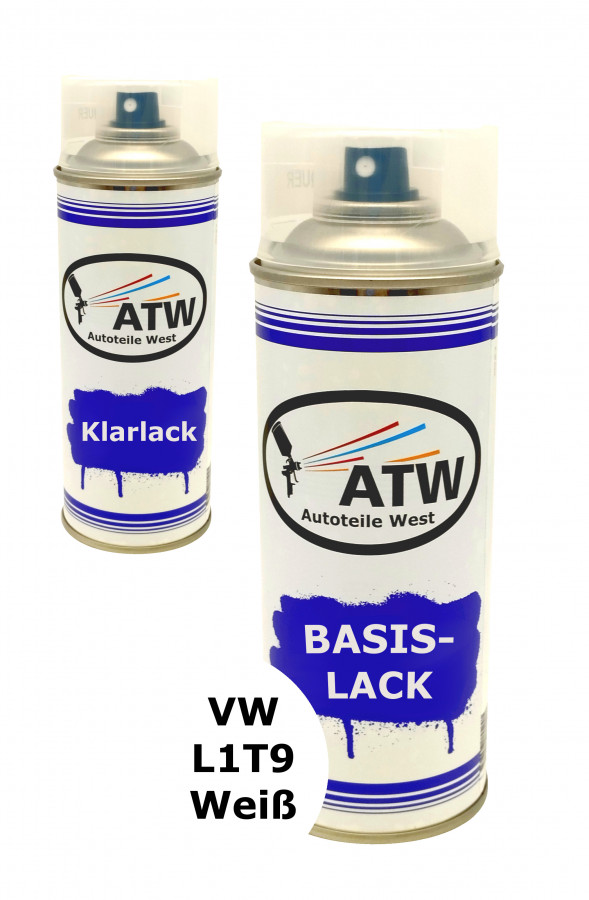 Autolack für VW L1T9 Weiß +400ml Klarlack Set